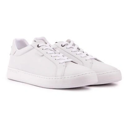 Pre-owned Coach Herren Lowline Signature Tennisschuhe Sneaker Weiãÿ