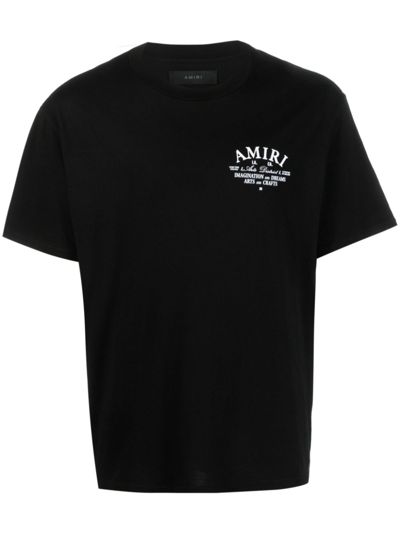 Shop Amiri Logo Print Cotton T-shirt - Men's - Cotton In Black