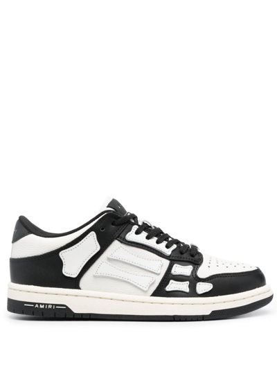 Shop Amiri Black Skel Top Panelled Sneakers