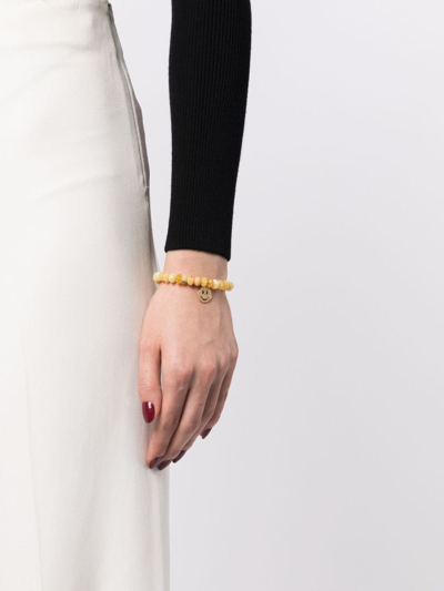 Sydney Evan 14kt Yellow Gold And Diamond Opal Bracelet In Yellow