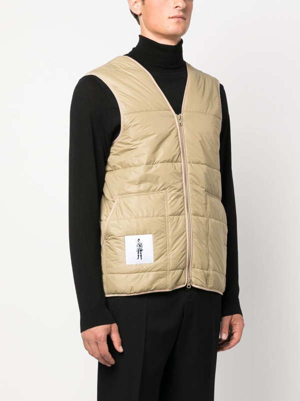 Mackintosh logo patch padded gilet - Neutrals