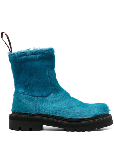 Shop Camperlab Eki Calf-hair Ankle Boots In Blue