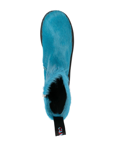 Shop Camperlab Eki Calf-hair Ankle Boots In Blue