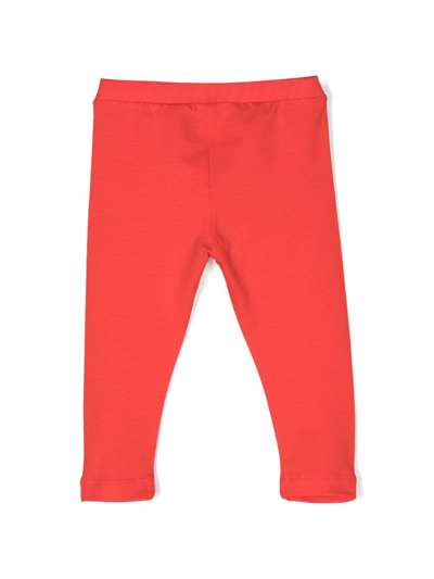 Moschino Logo Print Detail Leggings In Red