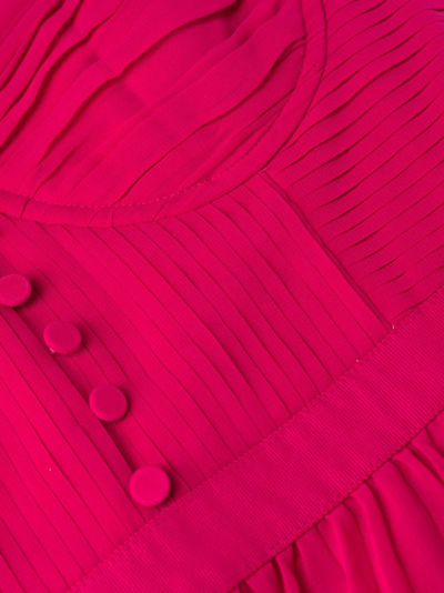 Self-portrait Pleated Bustier Minidress In Pink
