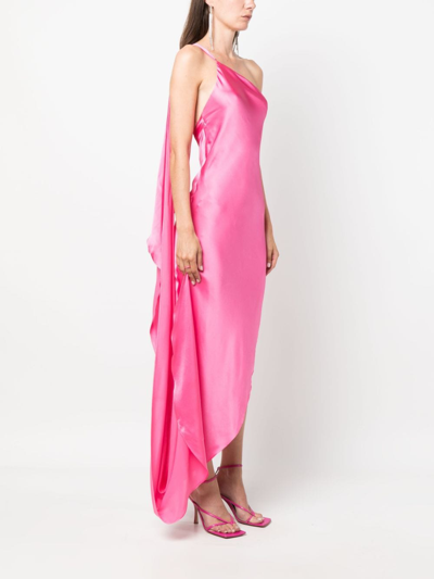 Cult Gaia Trysta One-shoulder Asymmetric Dress In Pink