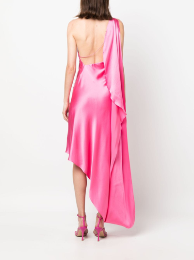Cult Gaia Trysta One-shoulder Asymmetric Dress In Pink