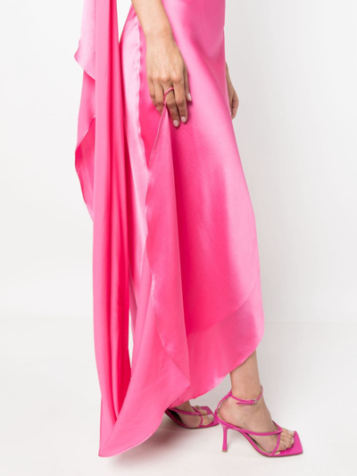 Cult Gaia Trysta One-shoulder Asymmetric Dress In Pink