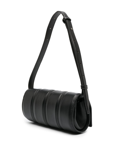 Shop Yuzefi Stud-embellished Leather Shoulder Bag In Black