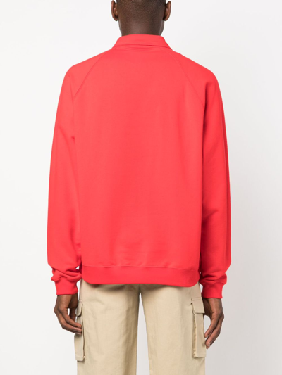Shop Dsquared2 Logo-print Cotton Sweatshirt In Red