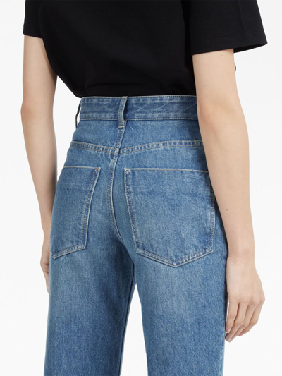 Shop Ferragamo High-waisted Flared Jeans In Blue