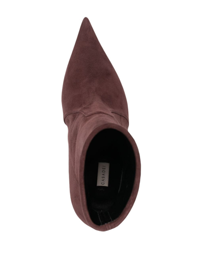 Shop Casadei Blade 120mm Stiletto Boots In Brown