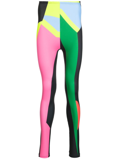 Shop Walter Van Beirendonck Legs Graphic-print Leggings In Multicolour