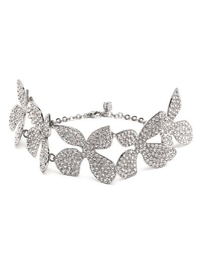 Shop Area Crystal-embellished Choker Necklace In Silver