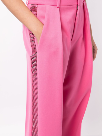 Area Crystal Embellished Trouser In Pink