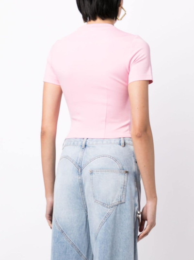 Area Pink Crystal T-shirt In Pink