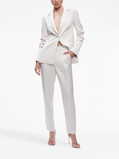 Shop Alice And Olivia Pailey Single-breasted Blazer In White