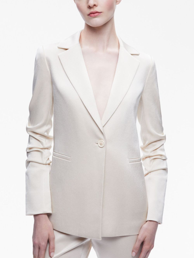 Shop Alice And Olivia Pailey Single-breasted Blazer In White