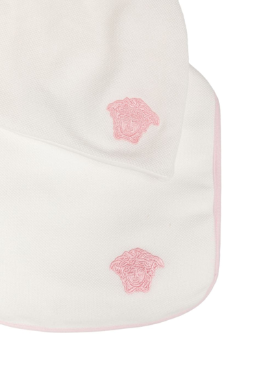 Versace Medusa Head-motif Cotton Babygrow Set In White