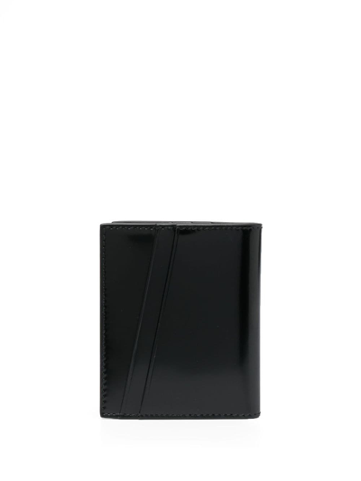 Ferragamo Logo-debossed Bi-fold Leather Wallet In Schwarz