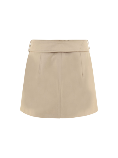 Shop Burberry Brielle Skirt In Soft Fawn