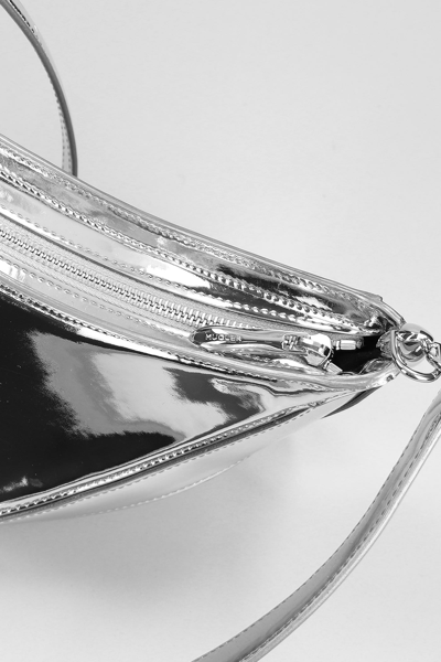 Shop Mugler Shoulder Bag In Silver Leather