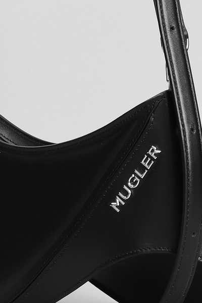 Shop Mugler Shoulder Bag In Black Leather