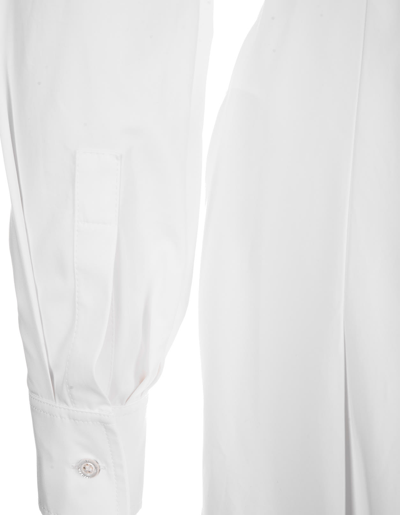 Shop Alexander Mcqueen Cutaway Military Shirt In Optic White In Bianco