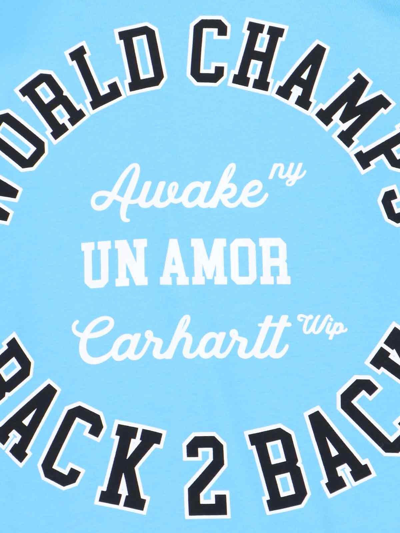 Shop Awake Ny X Carhartt Wip T-shirt Un Amor In Blue