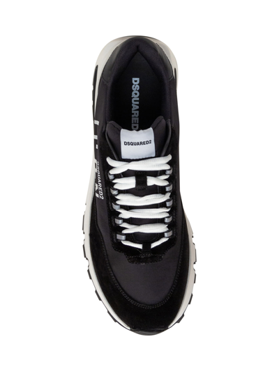 Shop Dsquared2 Icon Run Sneaker In Nero Bianco