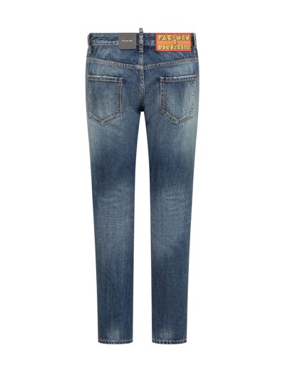 Shop Dsquared2 Pac-man X  Jeans In Navy Blue