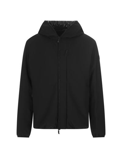 Shop Moncler Black Iton Hooded Jacket In Nero
