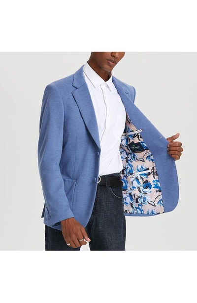 Tom Baine Notch Collar Two-button 4-way Stretch Jacket In Light Blue