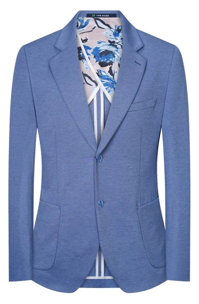 Tom Baine Notch Collar Two-button 4-way Stretch Jacket In Light Blue