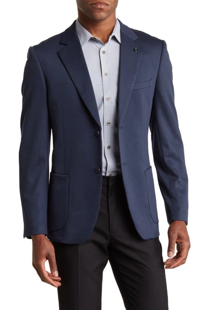 Tom Baine Notch Collar Two-button 4-way Stretch Jacket In Navy