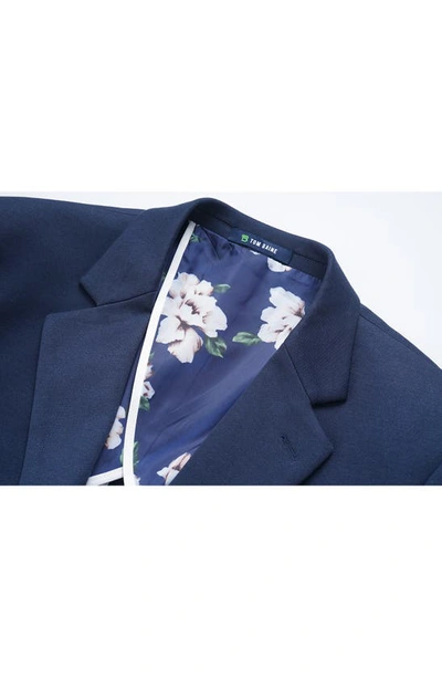 Tom Baine Notch Collar Two-button 4-way Stretch Jacket In Navy