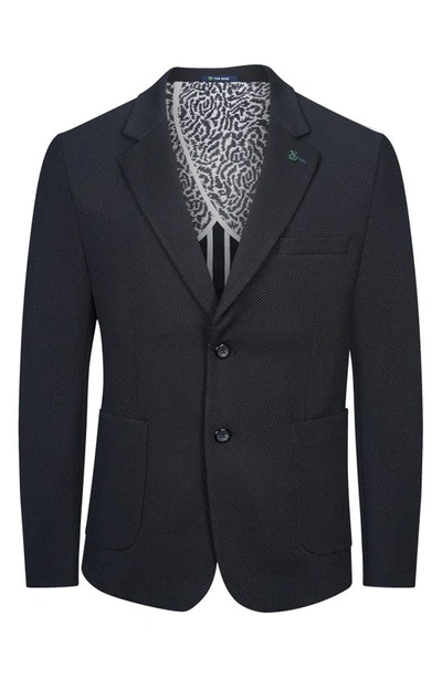 Shop Tom Baine Performance Two-button Waffle Sport Coat In Black