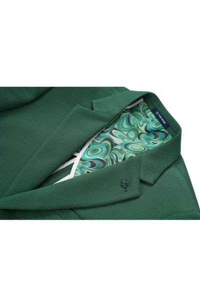Shop Tom Baine Performance Two-button Waffle Sport Coat In Hunter Green