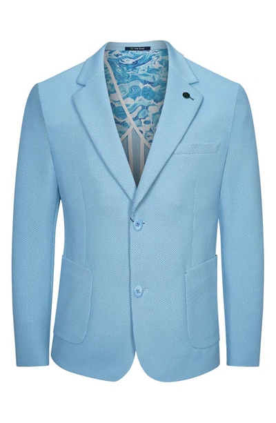 Shop Tom Baine Performance Two-button Waffle Sport Coat In Sky Blue