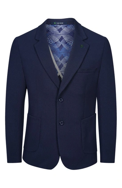 Shop Tom Baine Performance Two-button Waffle Sport Coat In Navy