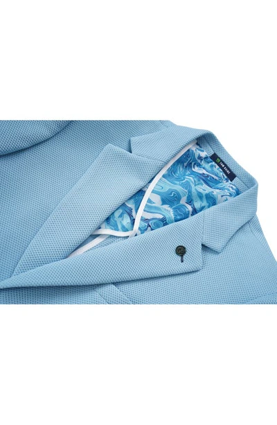 Tom Baine Performance Two-button Waffle Sport Coat In Sky Blue