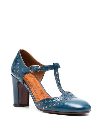 Shop Chie Mihara Wante 90mm Patent Pumps In Blue