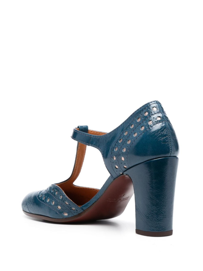 Shop Chie Mihara Wante 90mm Patent Pumps In Blue