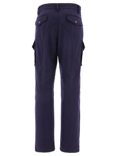 Shop Lardini "irkabulg" Cargo Trousers In Blue