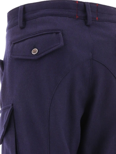 Shop Lardini "irkabulg" Cargo Trousers In Blue