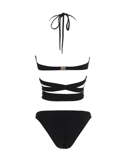 Shop Dolce & Gabbana Wrap Bikini In Black