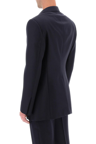 Shop Alexander Mcqueen Wool And Mohair Double-breasted Blazer In Black