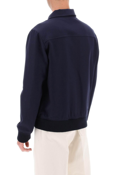 Shop Apc 'sutherland' Blouson Jacket In Cotton In Blue
