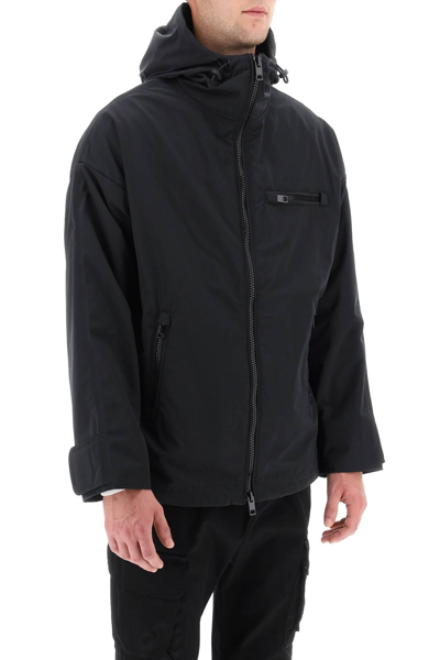 Shop Diesel 'w-henness' Waterproof Jacket In Black