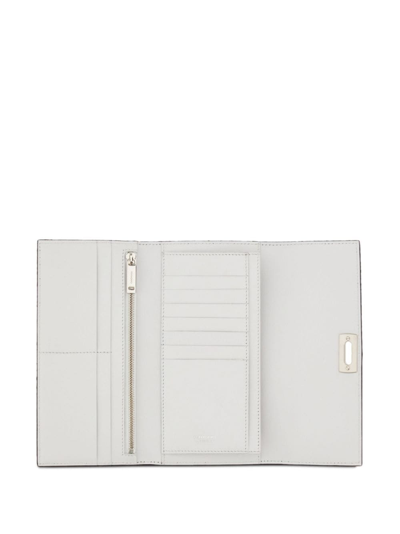 Shop Ferragamo Gancini-buckle Ombré-effect Wallet In White